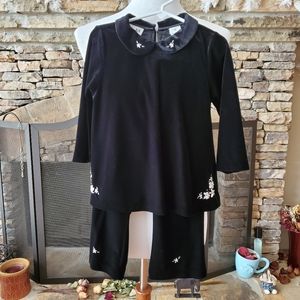 Norstrom Kids black velvet Outfit